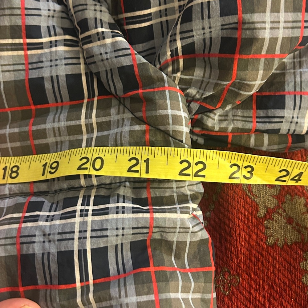 Plaid Puffer Bomber Jacket with Scarf Hood - Brown/Gray - Picture 12 of 16